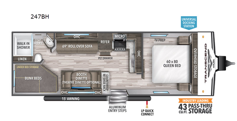 USED 2020 GRAND DESIGN TRANSCEND XPLOR 247BH